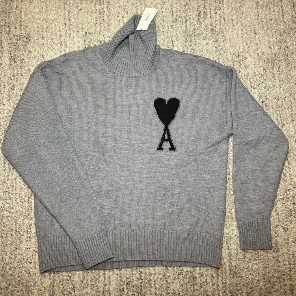 Ami Paris Ami De Coeur Turtleneck Jumper
